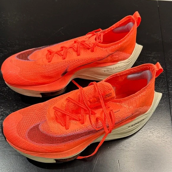 Nike Zoomx Athletic Shoes in Vibrant Orange and White - Picture 1 of 4